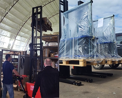 Тест-драйв складской техники на нашем складе в Долгопрудном